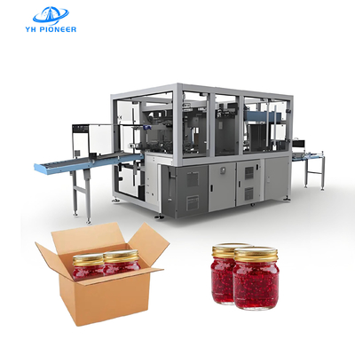 Καλή τιμή Αυτοματοποιημένη γραμμή συσκευασίας περιτυλίγματος για μπουκάλια κονσέρβες μπουκάλια μαρμελάδα κάρτον συσκευασία περιτυλίγματος μηχανή σε απευθείας σύνδεση