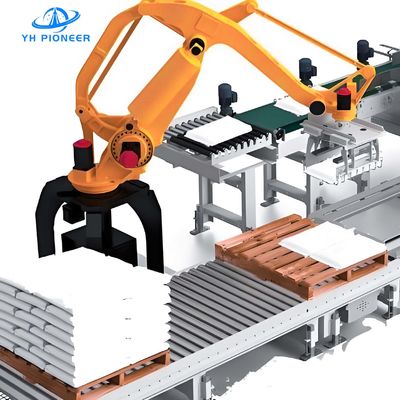 Συστήματα παλλέτισης σακούλας υψηλής χωρητικότητας με 200-300 σακούλες/ώρα προσαρμόσιμη στρώση στοιβάζοντας μέχρι 1800mm